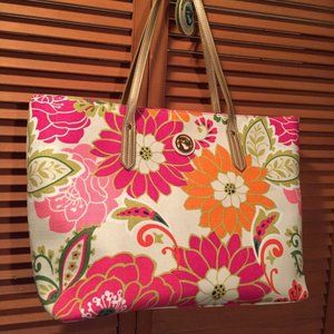 Spartina 449 Daufuskie Island Bright Floral Carson Cottage Shopper Tote